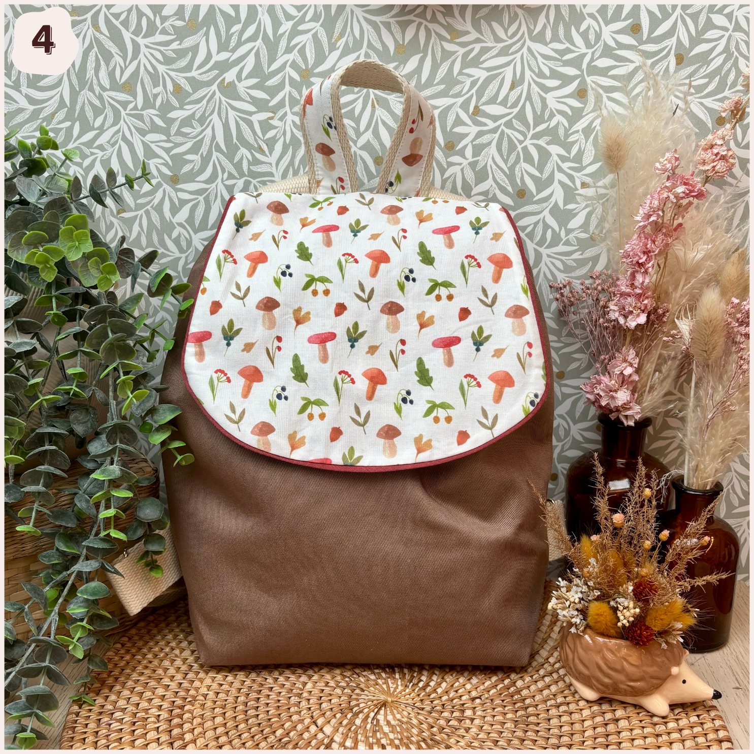 Sac à dos maternelle personnalisé - Taupe Happy Chouquettes