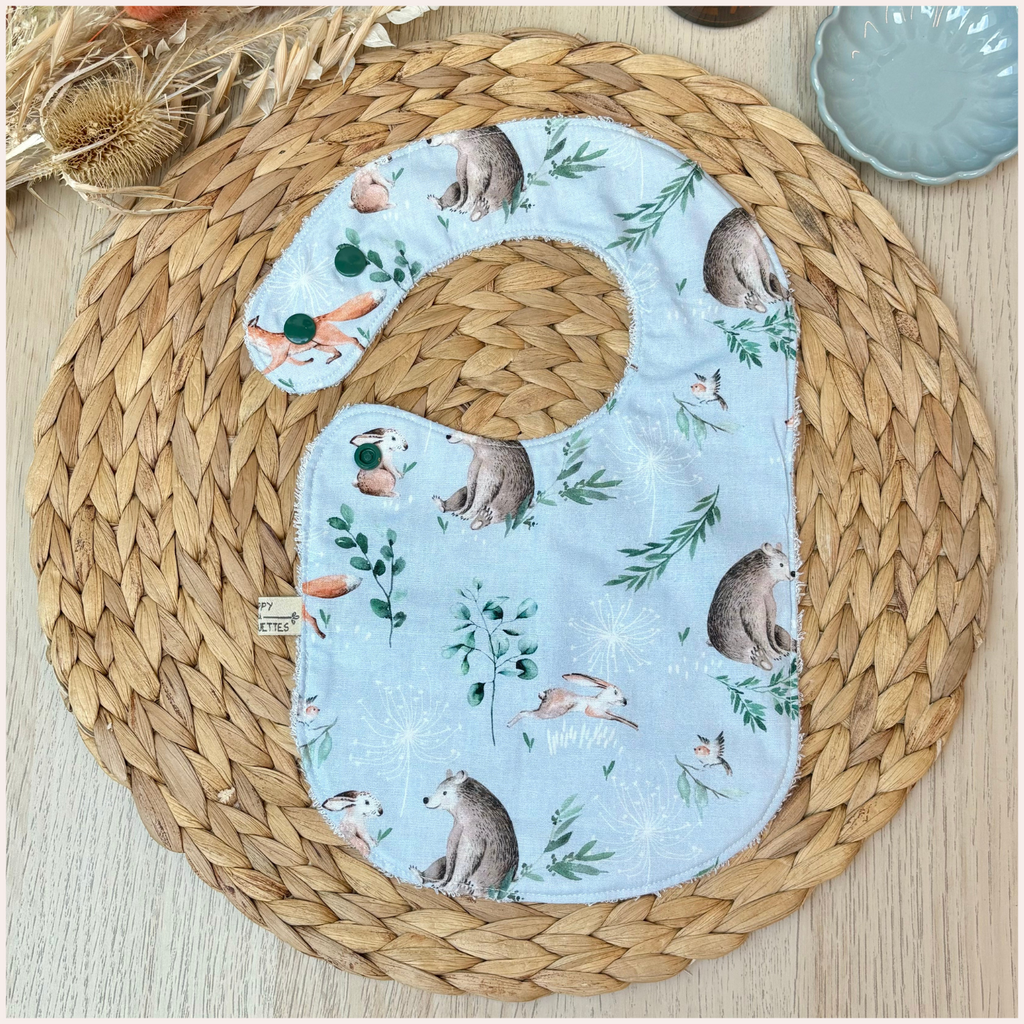 Semainier de bavoirs - Bleu Happy Chouquettes