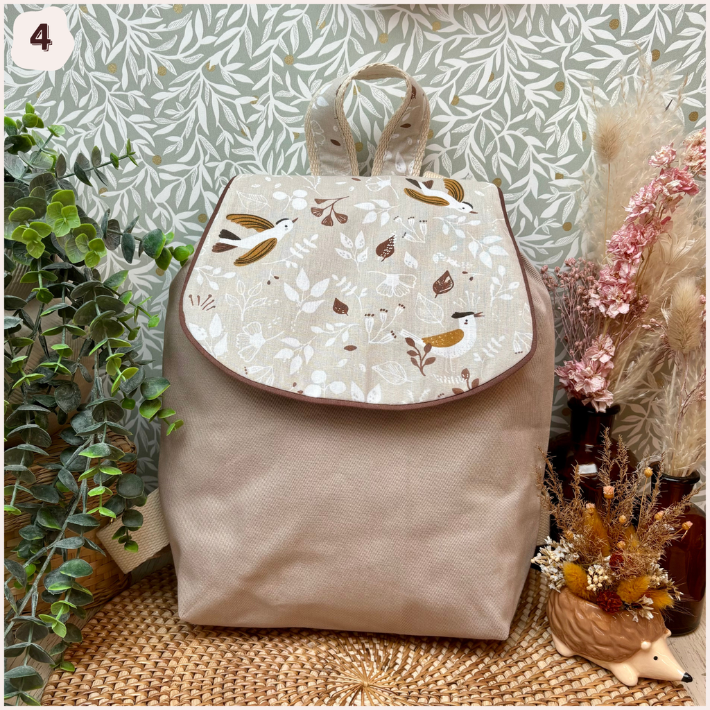 Sac à dos maternelle personnalisé - Beige Happy Chouquettes