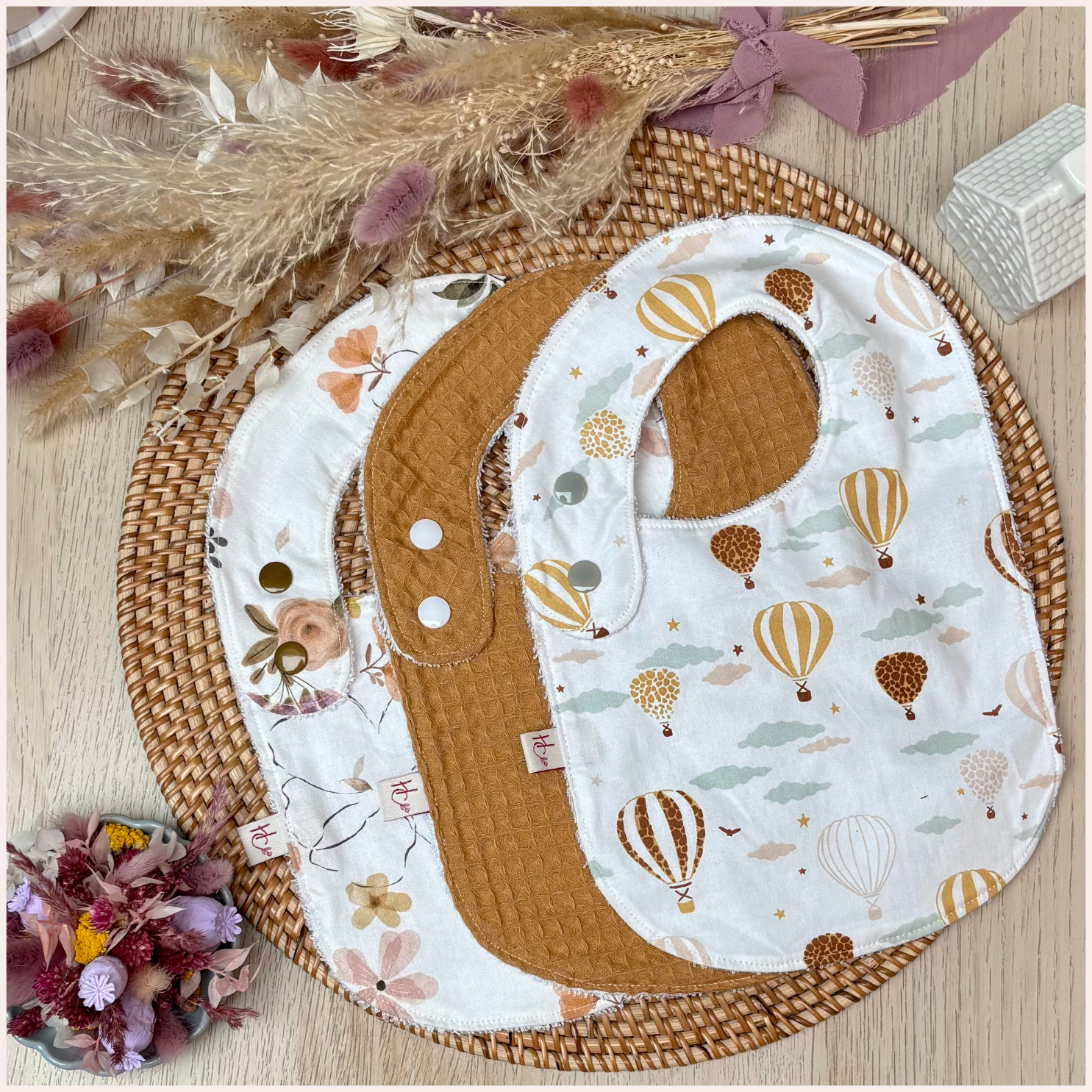 Bavoir à l'unité Happy Chouquettes