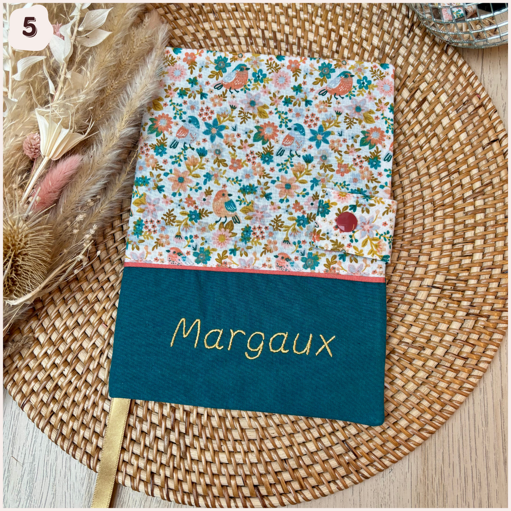 Protège carnet de santé personnalisé - Bleu Happy Chouquettes