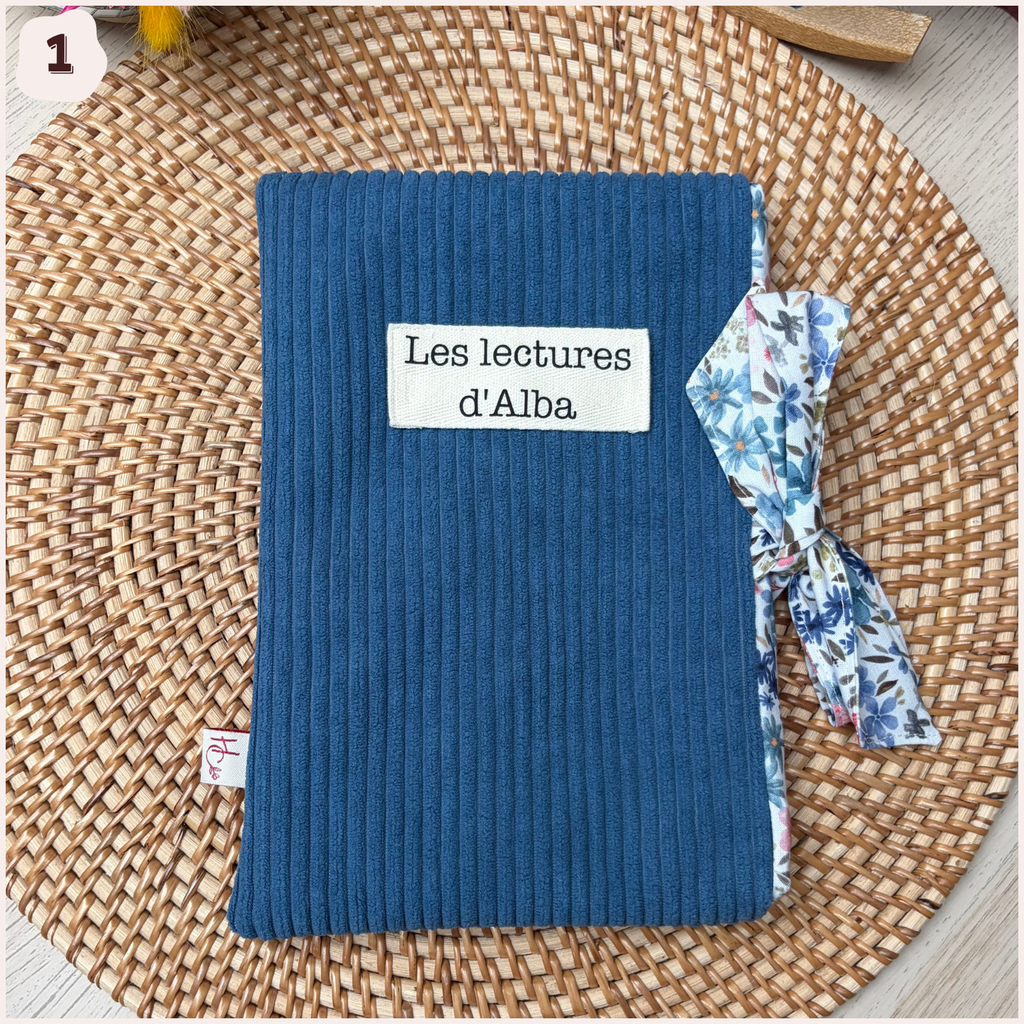 Pochette à livres velours personnalisée Happy Chouquettes