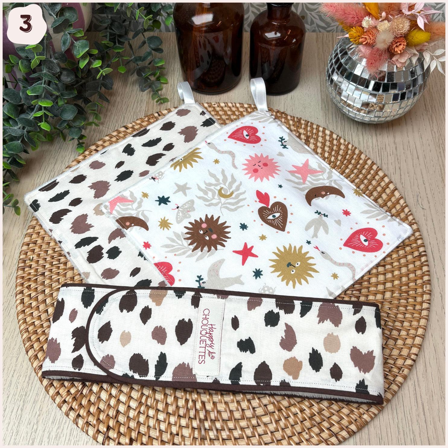 Bandeau démaquillant velcro Happy Chouquettes