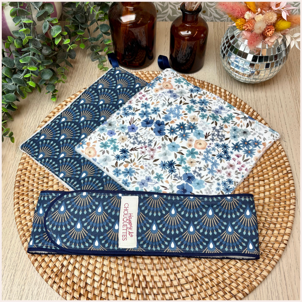 Duo beauté :  serviettes visage et bandeau démaquillant Happy Chouquettes