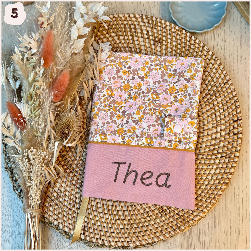 Protège carnet de santé personnalisé - Rose Happy Chouquettes