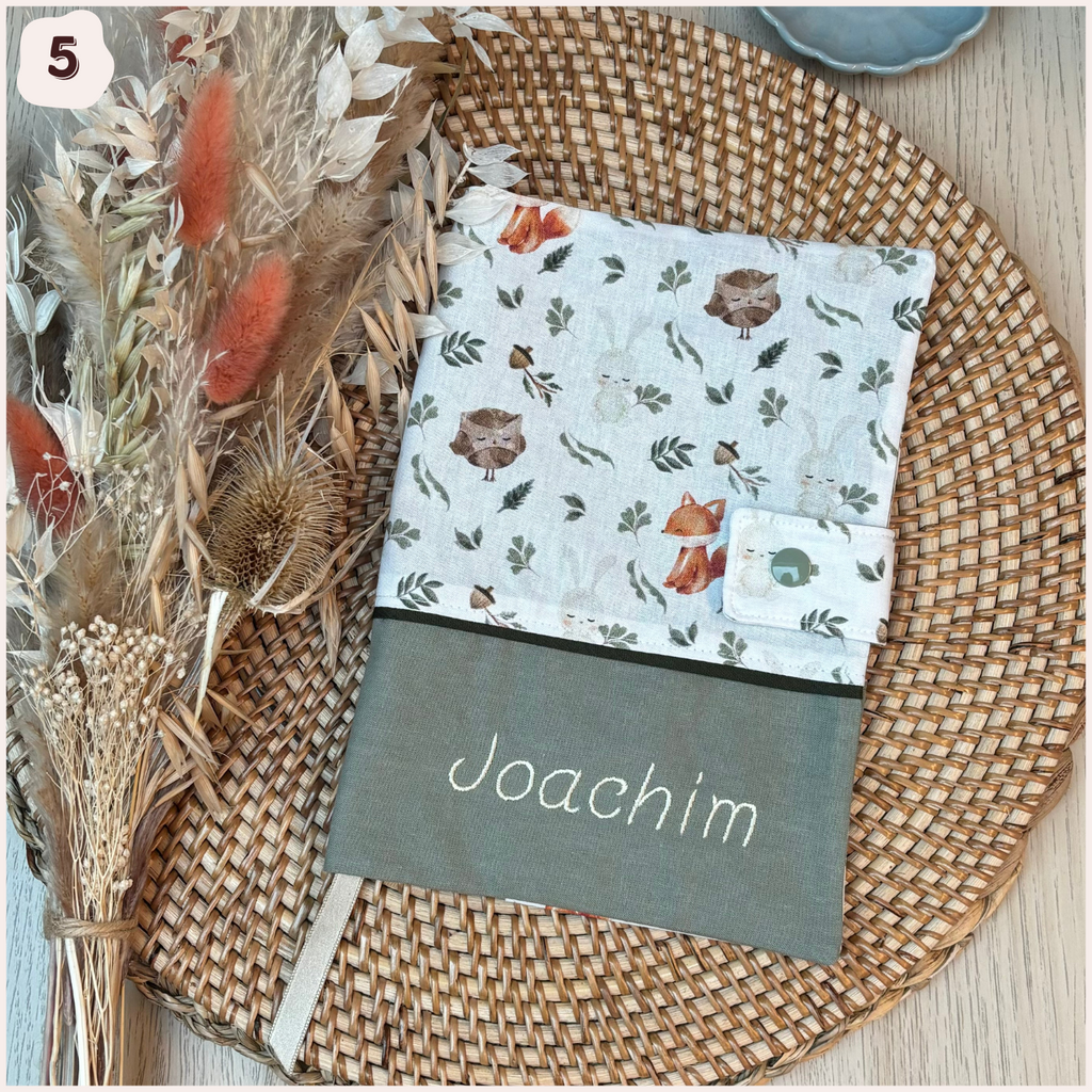 Protège carnet de santé personnalisé - Vert Happy Chouquettes