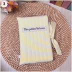 Pochette à livres personnalisée rayée Happy Chouquettes