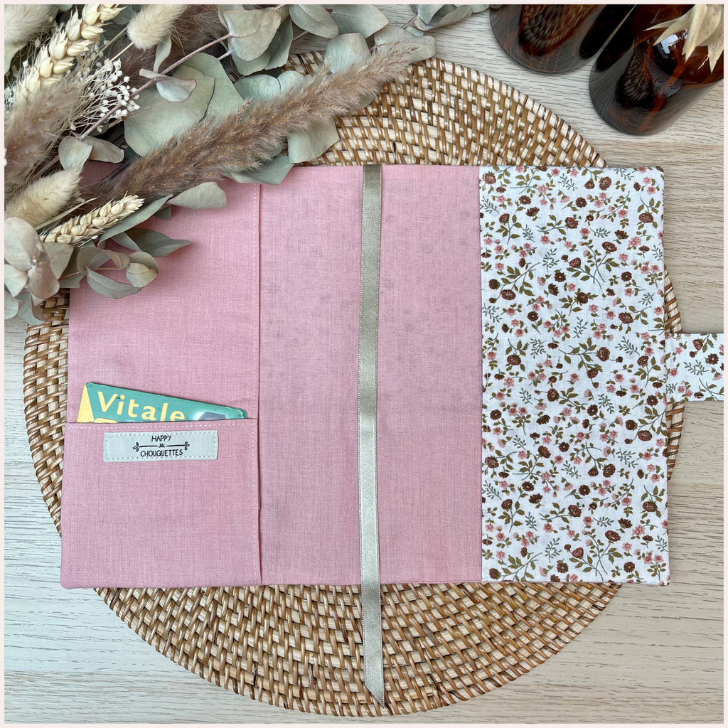 Protège carnet de santé personnalisé - Rose Happy Chouquettes