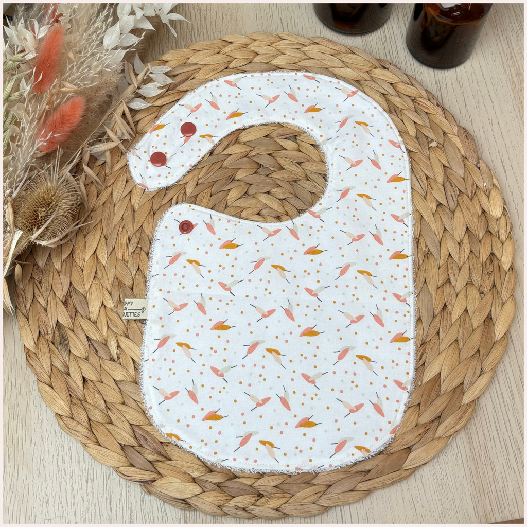 Semainier de bavoirs - Rose Happy Chouquettes