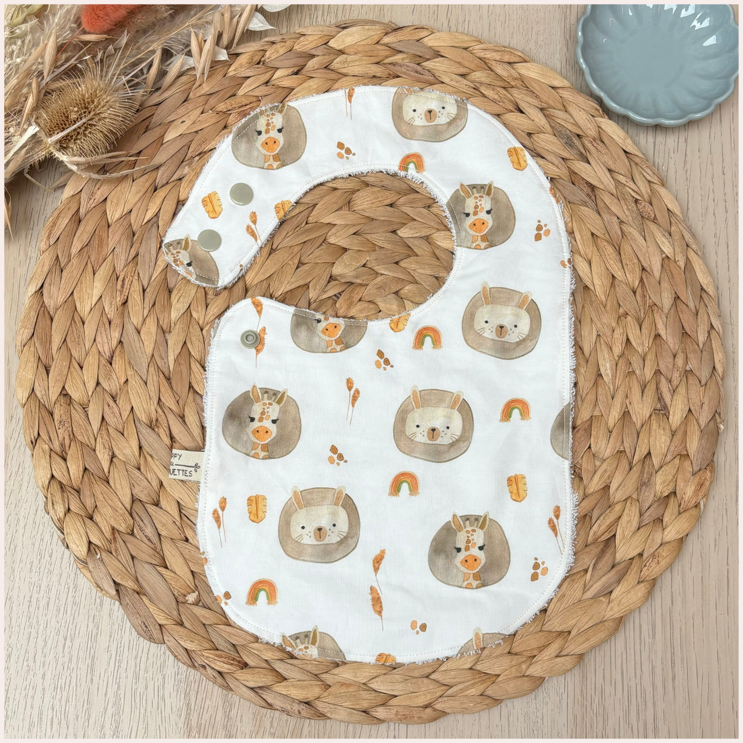 Semainier de bavoirs - Beige Happy Chouquettes