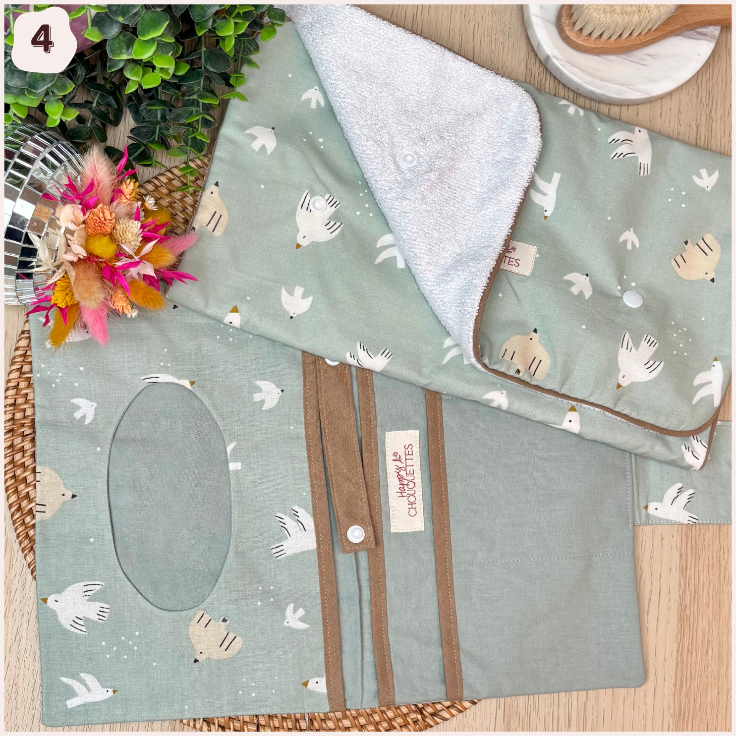 Duo pochette et tapis à langer Happy Chouquettes