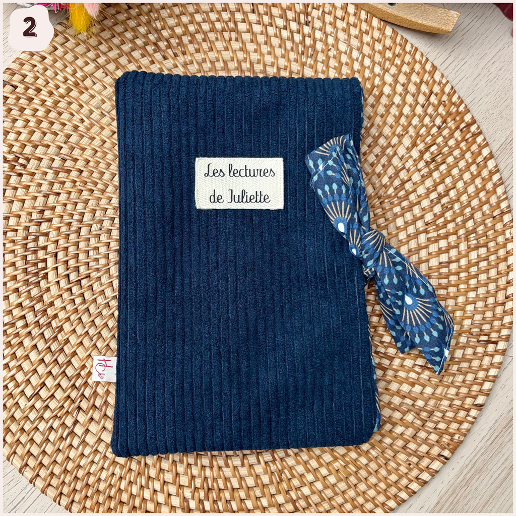 Pochette à livres velours personnalisée Happy Chouquettes