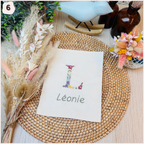 Protège carnet de santé personnalisé - Monogramme fleuri Happy Chouquettes