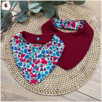 Bavoir Bandana en Liberty Happy Chouquettes