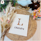 Protège carnet de santé personnalisé - Monogramme fleuri Happy Chouquettes