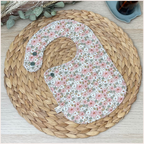 Semainier de bavoirs - Rose et Vert Happy Chouquettes