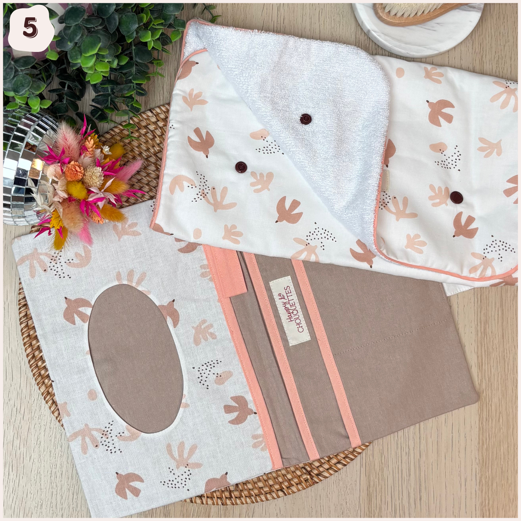 Duo pochette et tapis à langer Happy Chouquettes