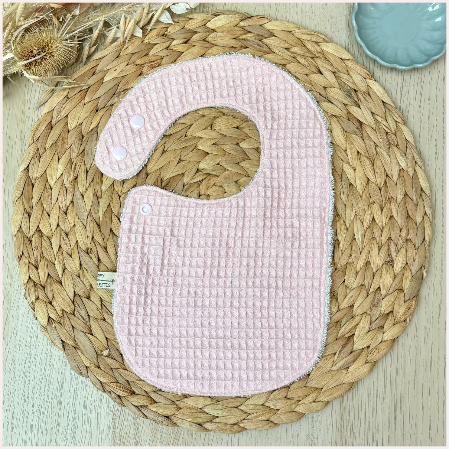 Semainier de bavoirs - Nid d'abeille Happy Chouquettes