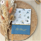 Protège carnet de santé personnalisé - Bleu Happy Chouquettes