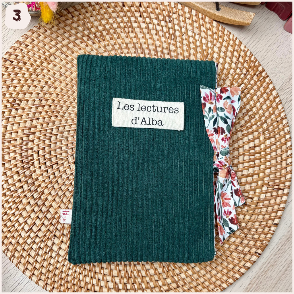 Pochette à livres velours personnalisée Happy Chouquettes