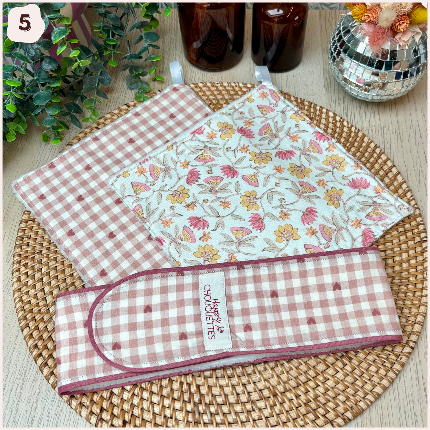 Bandeau démaquillant velcro Happy Chouquettes