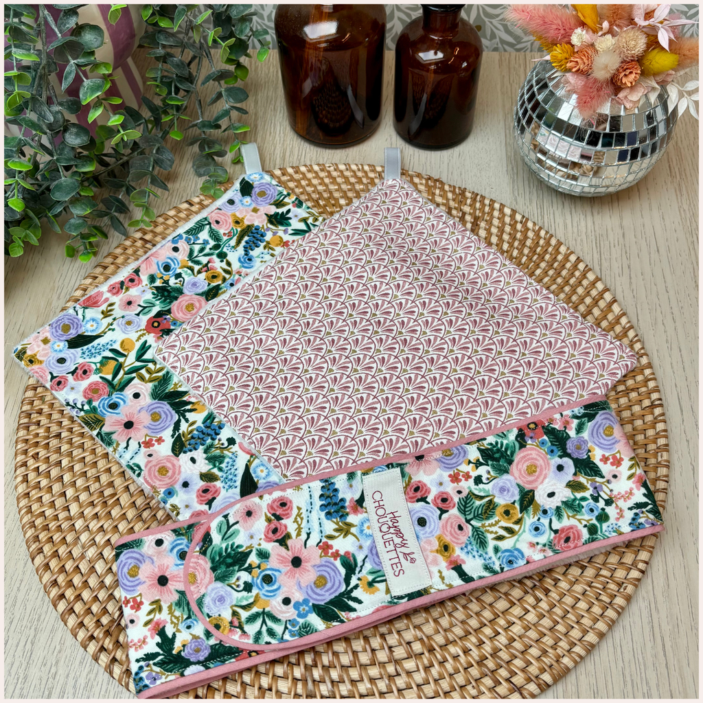 Duo beauté :  serviettes visage et bandeau démaquillant Happy Chouquettes