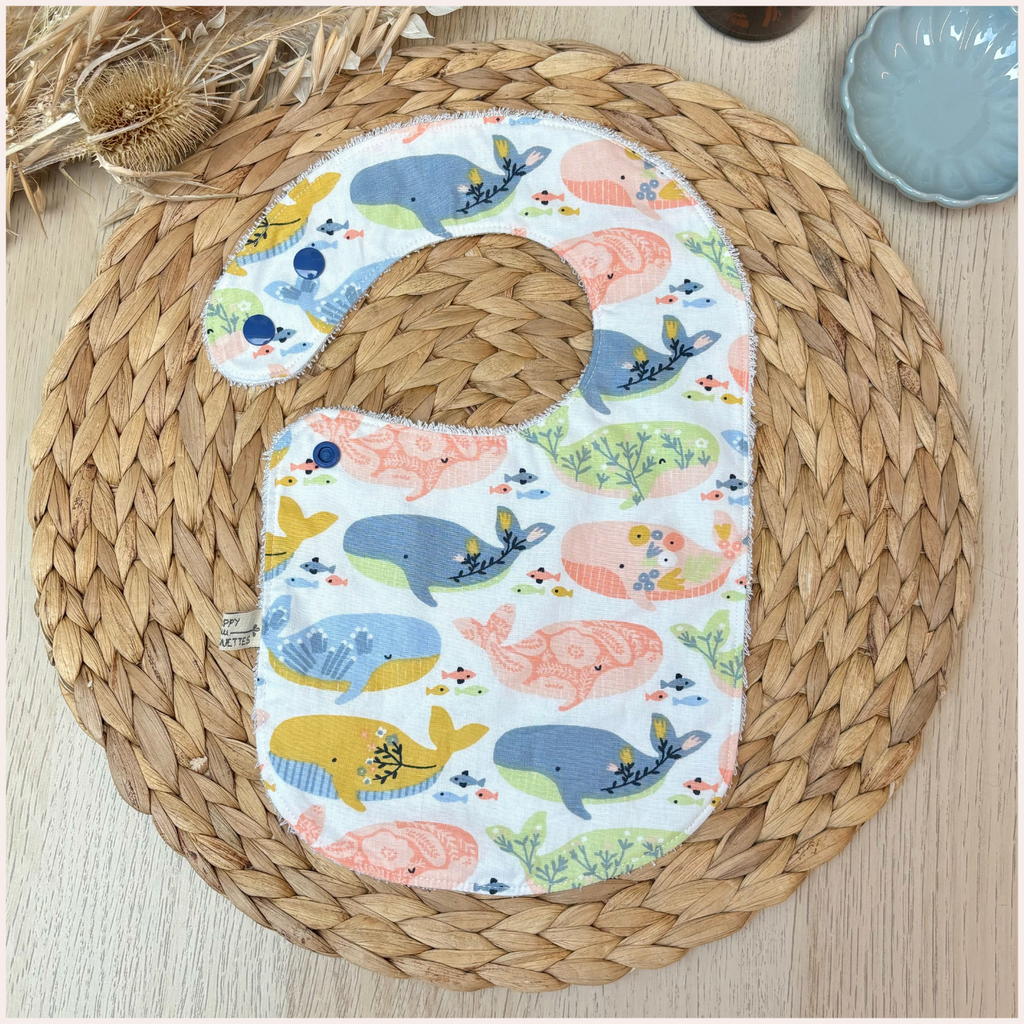 Semainier de bavoirs - Bleu Happy Chouquettes