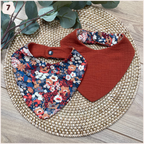 Bavoir Bandana en Liberty Happy Chouquettes