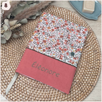 Protège carnet de santé personnalisé - rouge/orange Happy Chouquettes