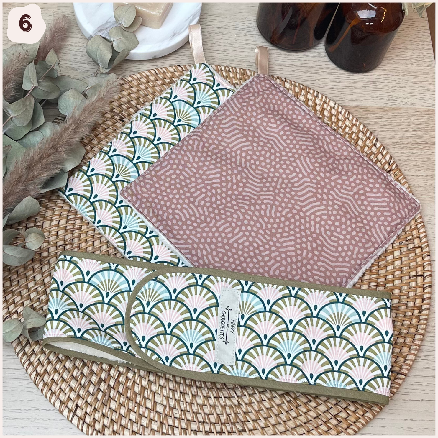 Bandeau démaquillant velcro Happy Chouquettes