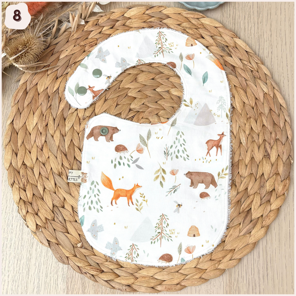 Bavoir à l'unité Happy Chouquettes