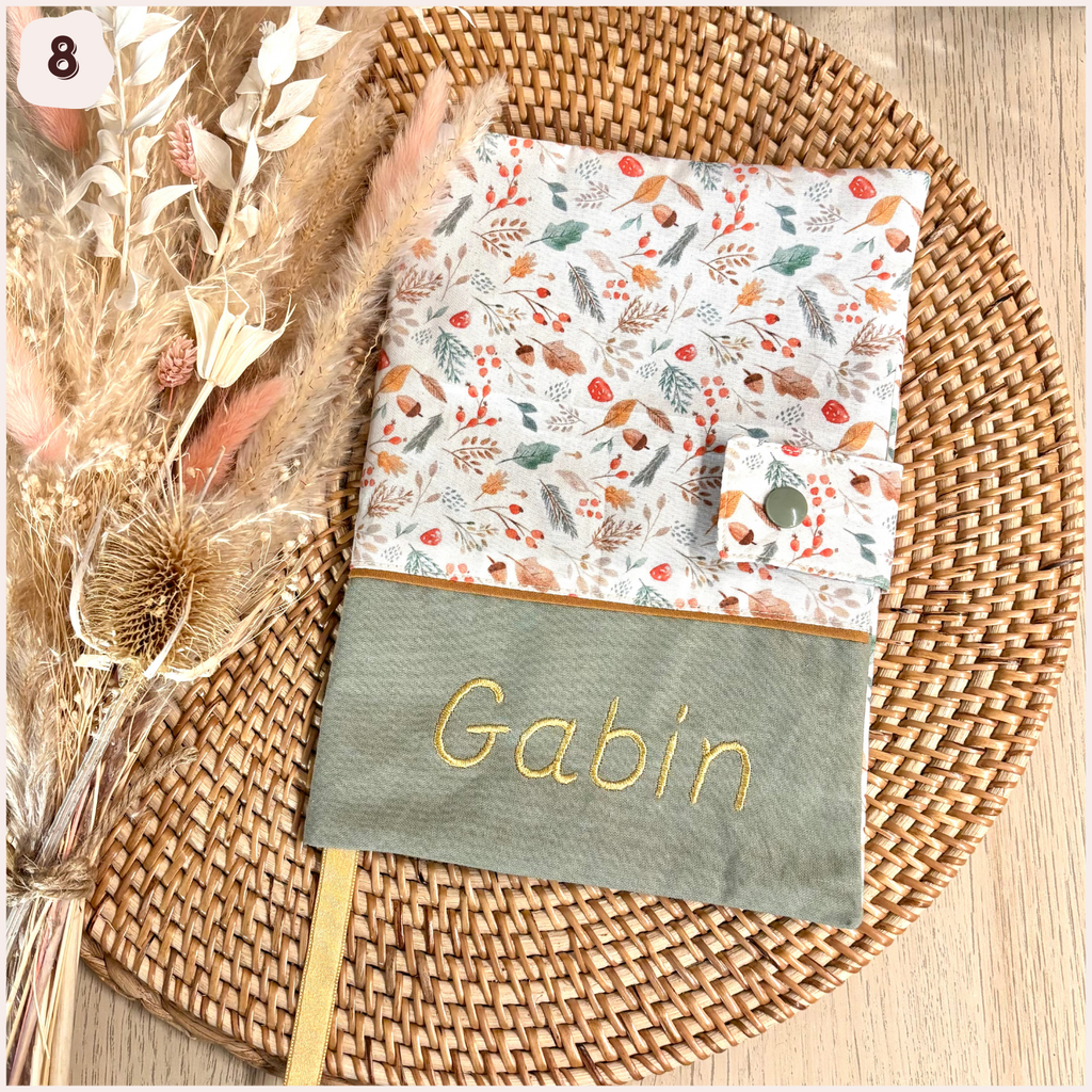 Protège carnet de santé personnalisé - Vert Happy Chouquettes