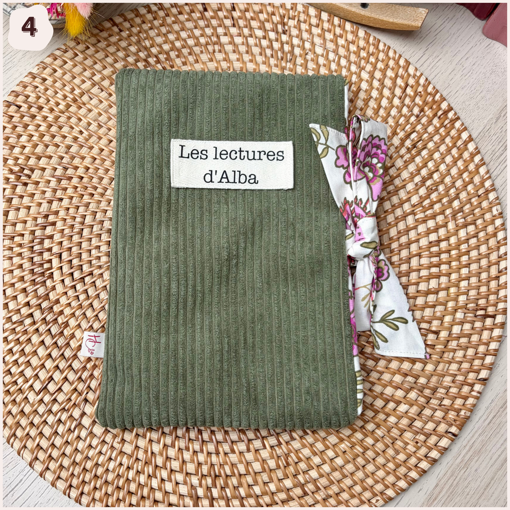 Pochette à livres velours personnalisée Happy Chouquettes