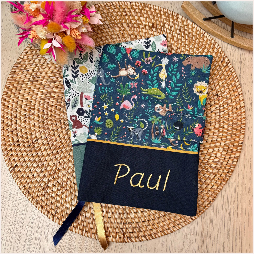 Protège carnet de santé personnalisé - Bleu Happy Chouquettes