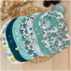 Semainier de bavoirs - Bleu Happy Chouquettes