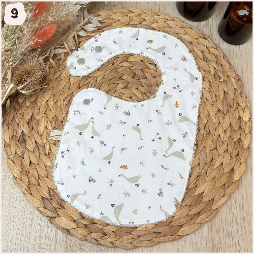 Bavoir à l'unité Happy Chouquettes