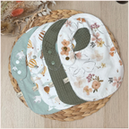 Semainier de bavoirs - Vert et Camel Happy Chouquettes