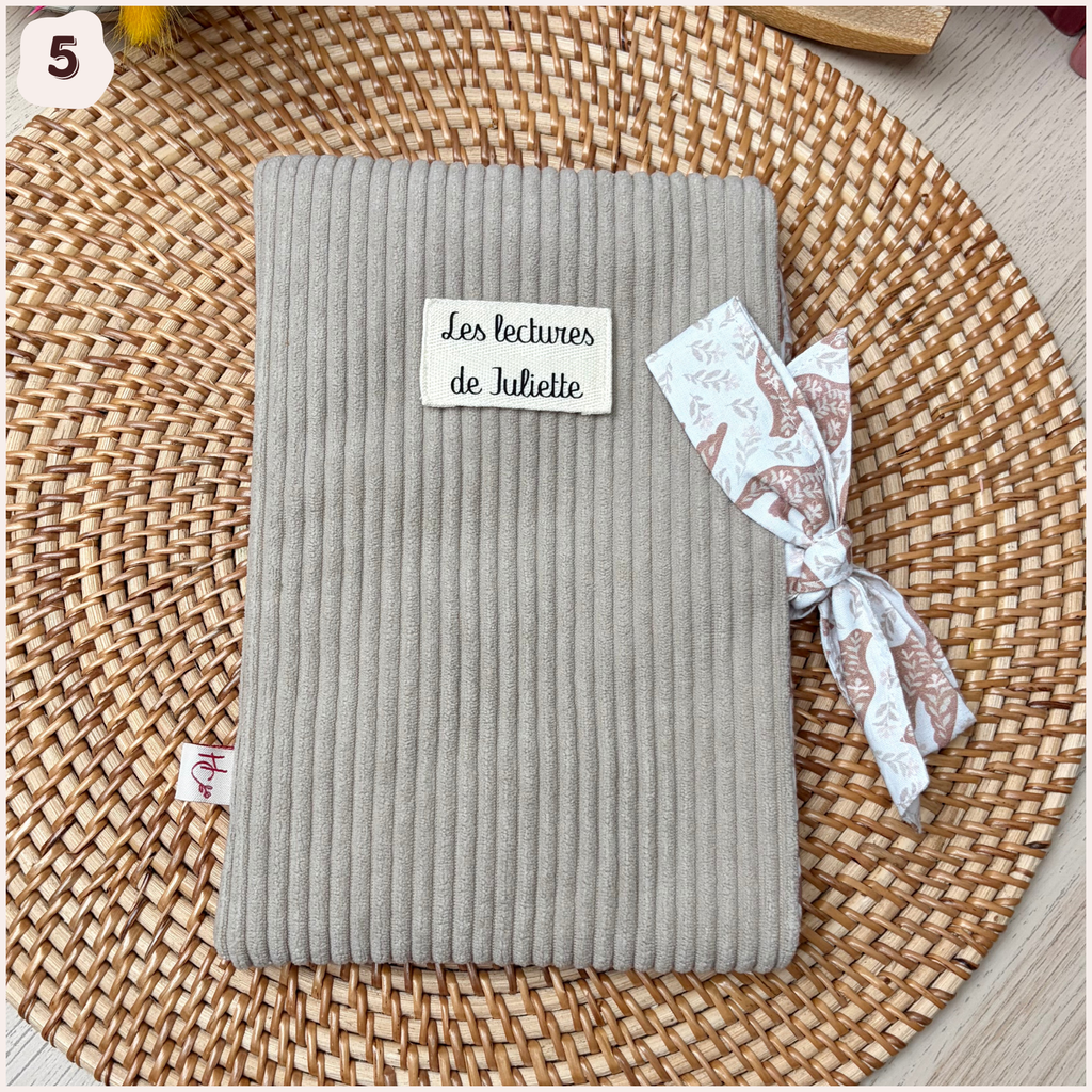 Pochette à livres velours personnalisée Happy Chouquettes