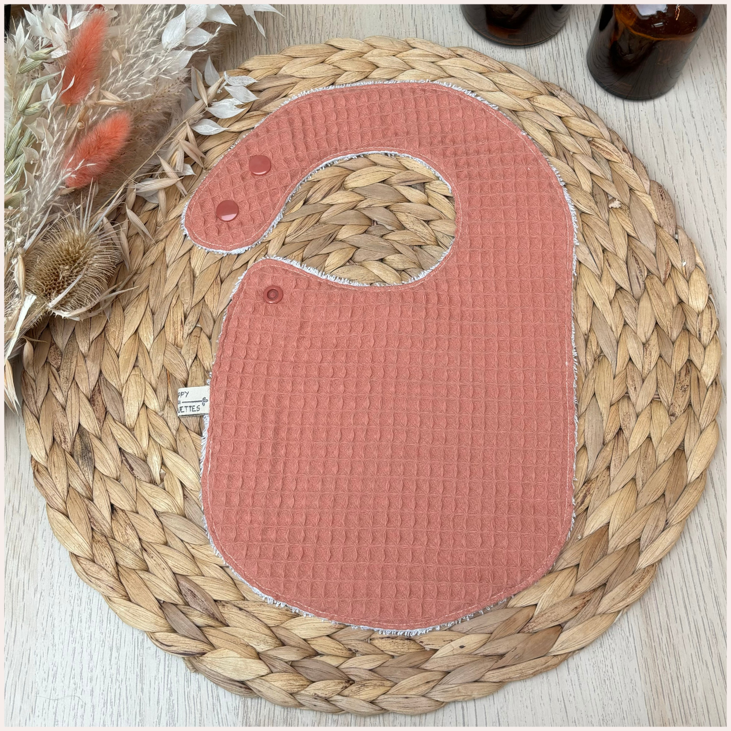 Semainier de bavoirs - Rose Happy Chouquettes